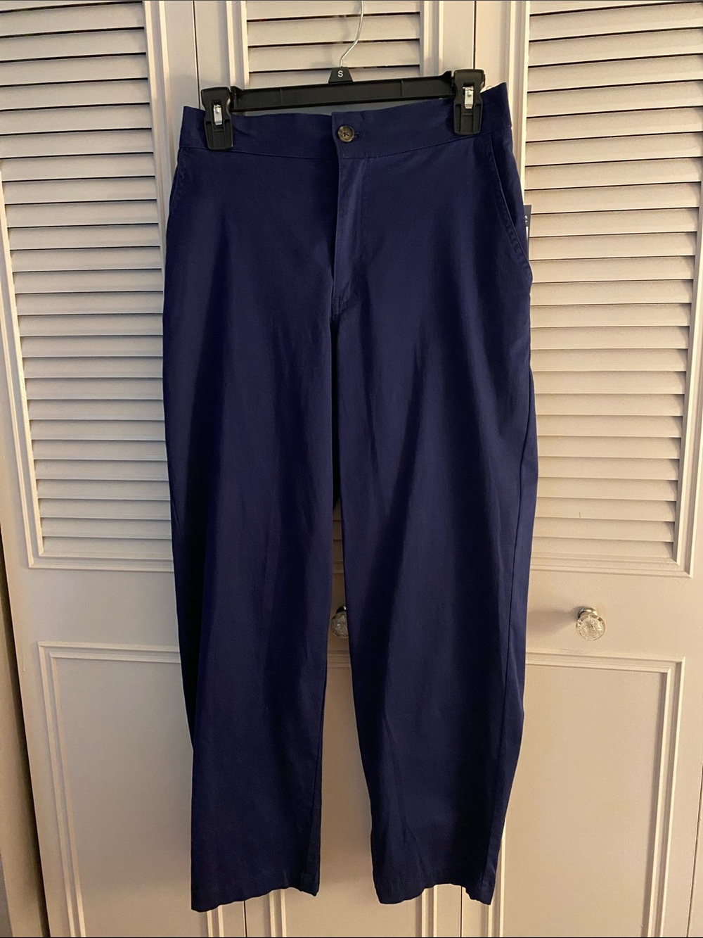 Lands' End women’s Straight-Leg Chinos in Navy
